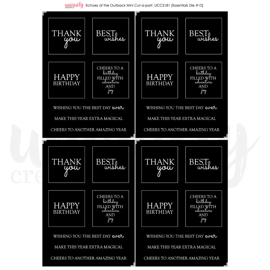 Uniquely Creative Mini Cut-a-Part Sheet - Echoes of the Outback