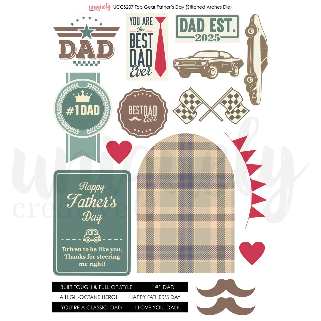 Uniquely Creative Cut-a-Part Sheet - Father's Day Top Gear
