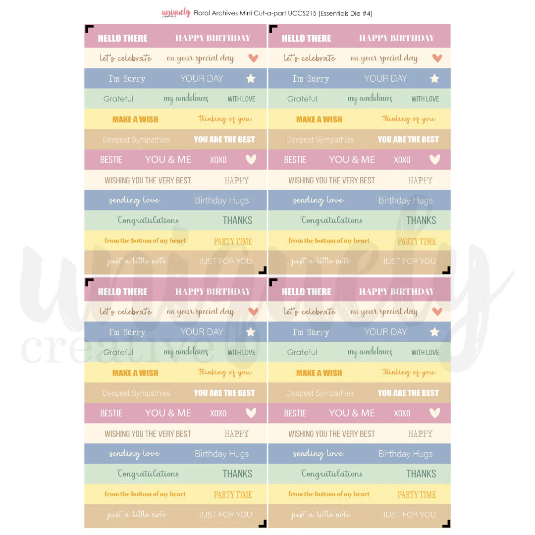Uniquely Creative Mini Cut-a Part Sheet- Floral Archives