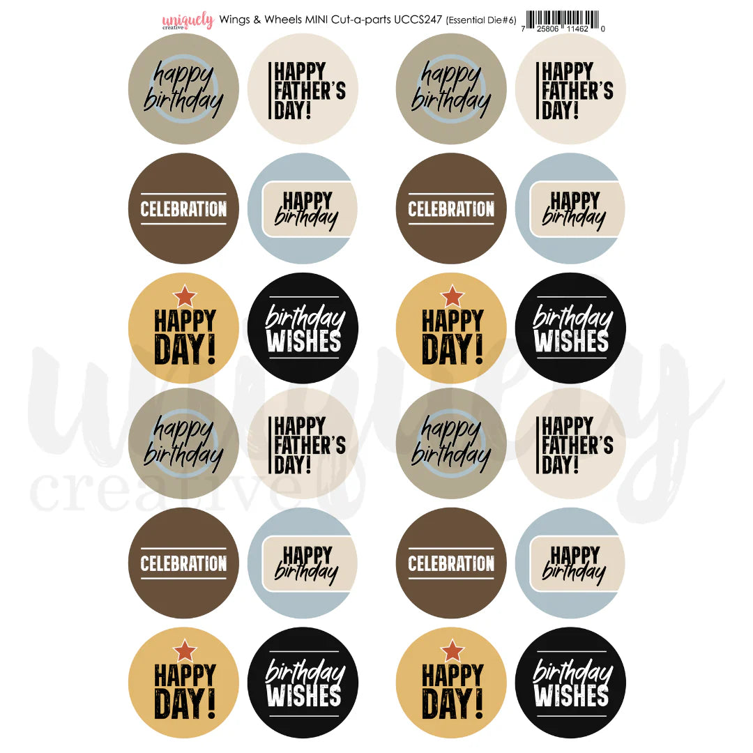 Uniquely Creative Mini Cut-a-Part Sheet - Wings & Wheels