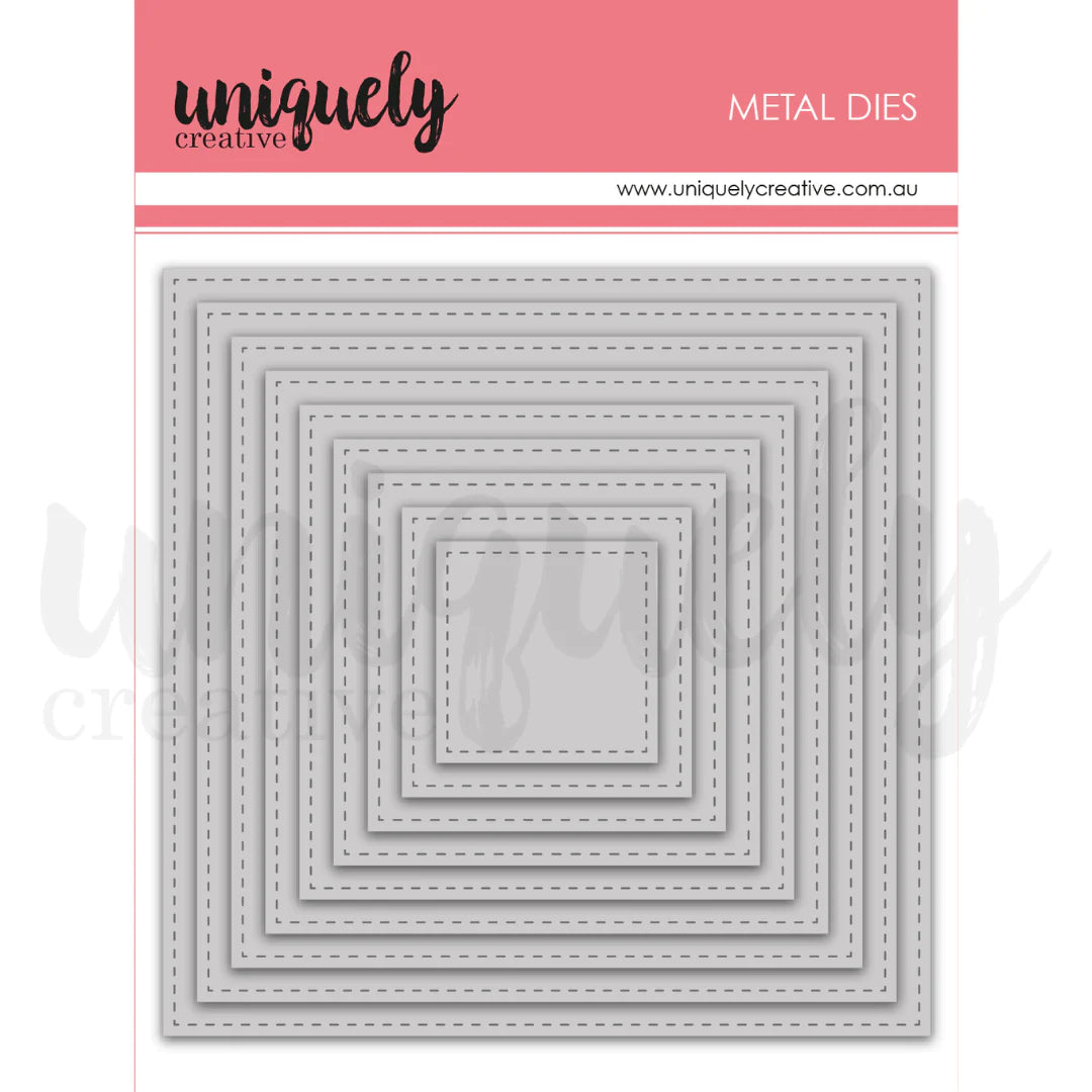 Uniquely Creative Metal Die - Stitched Nesting Square Die