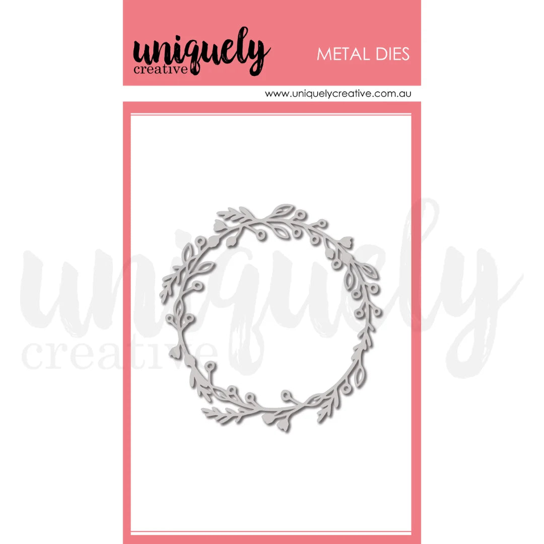 Uniquely Creative Metal Dies- Leafy Wreath Die