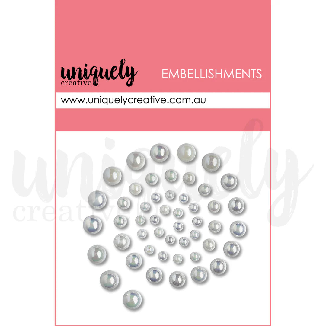 Uniquely Creative Embellies- Iridescent Pearls 50 pcs