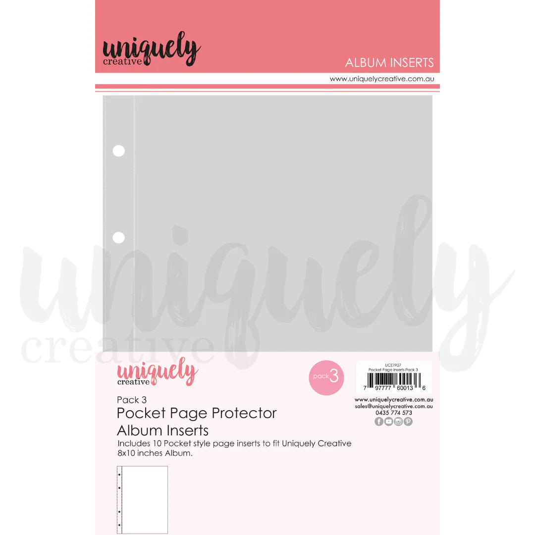 Uniquely Creative Pocket Page Protector Album Inserts- Pack 3