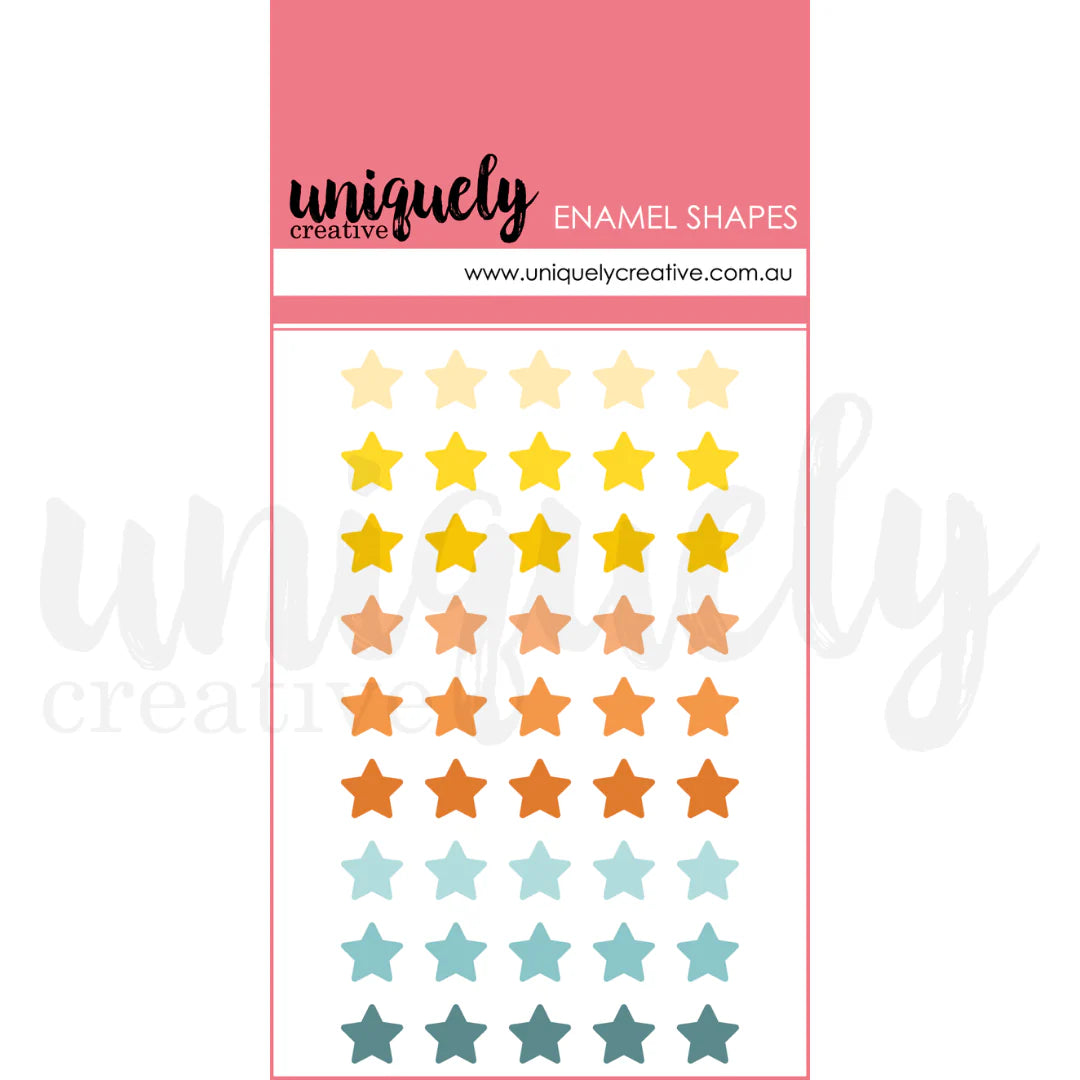 Uniquely Creative Embellishments- Enamel Star Shapes