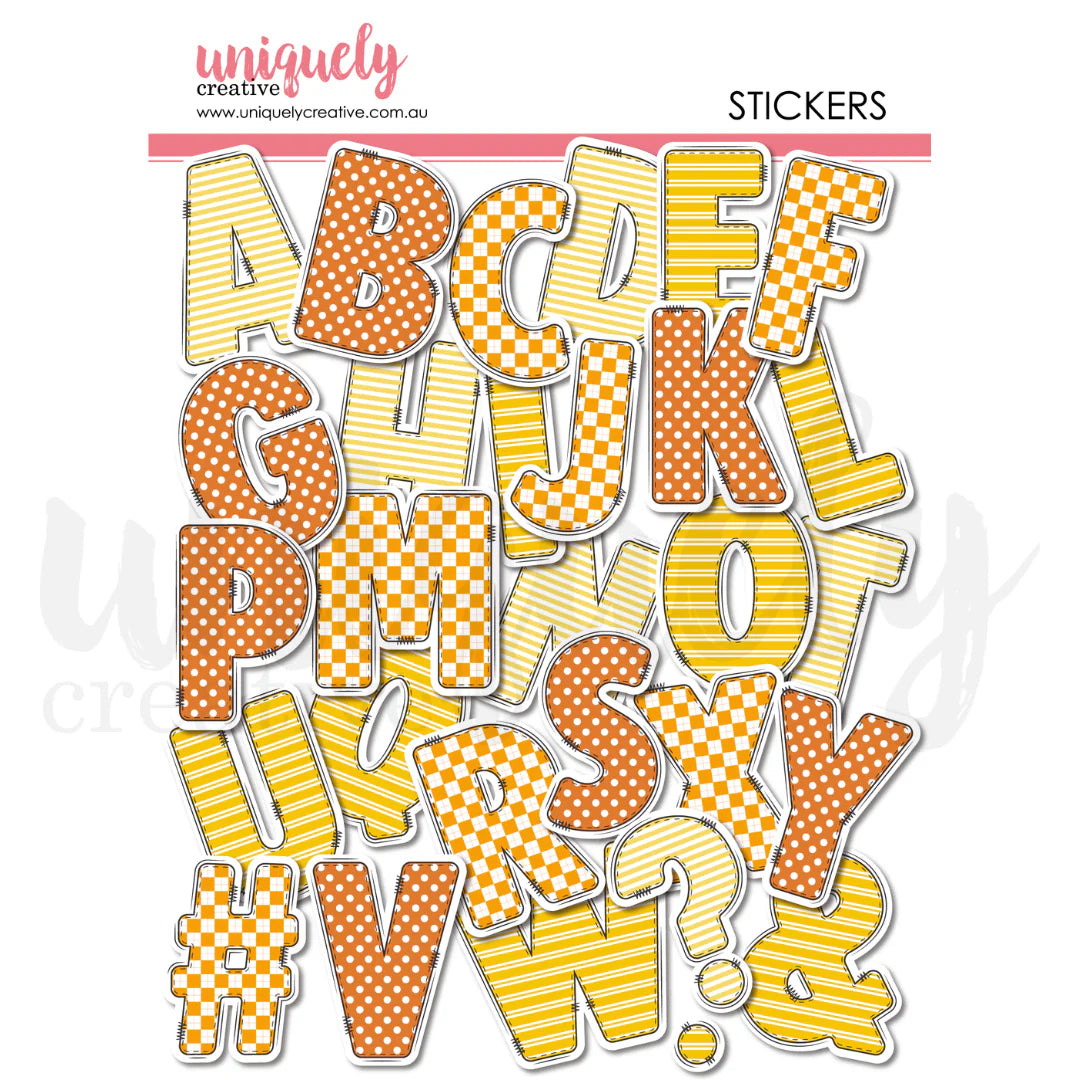 Uniquely Creative Chipboard Alpha Stickers - Written in the Stars