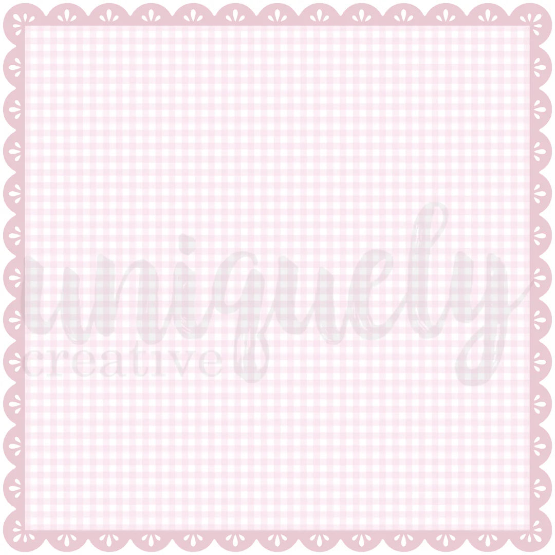 Uniquely Creative 10x10 Decorative Base- Whispers of Wisdom- Gingham