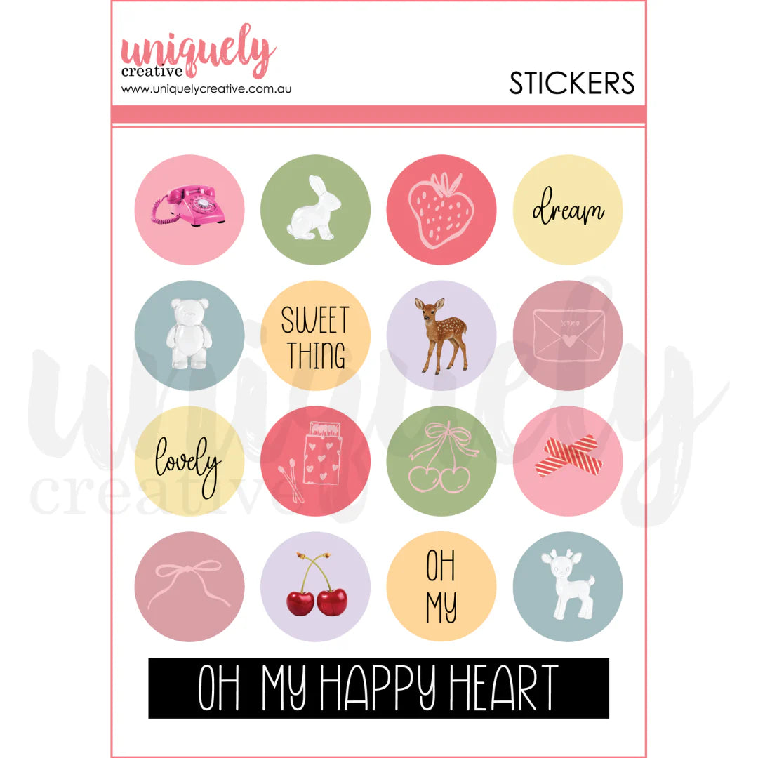 Uniquely Creative Stickers- Little Happy Things Chipboard Stickers