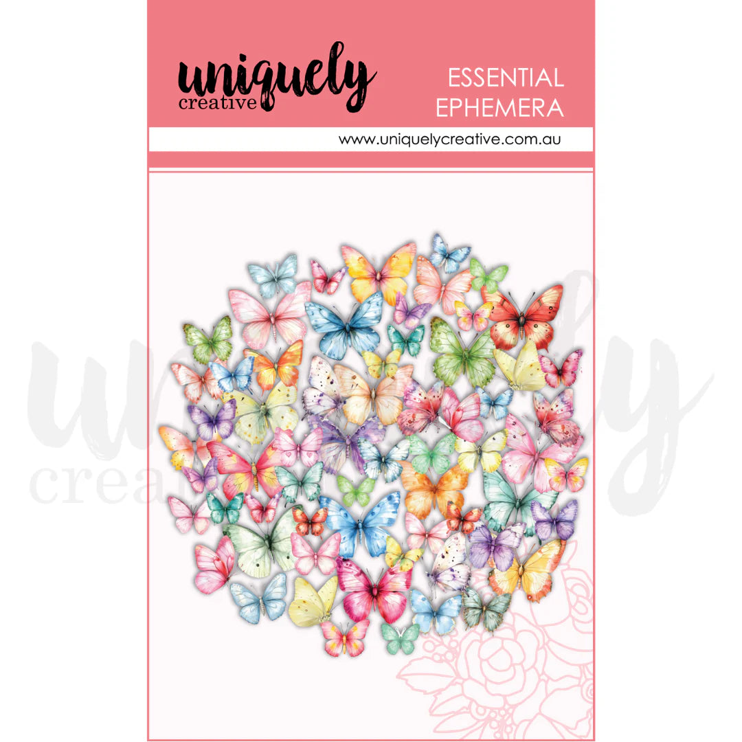 Uniquely Creative Essential Ephemera- Colourful Butterflies