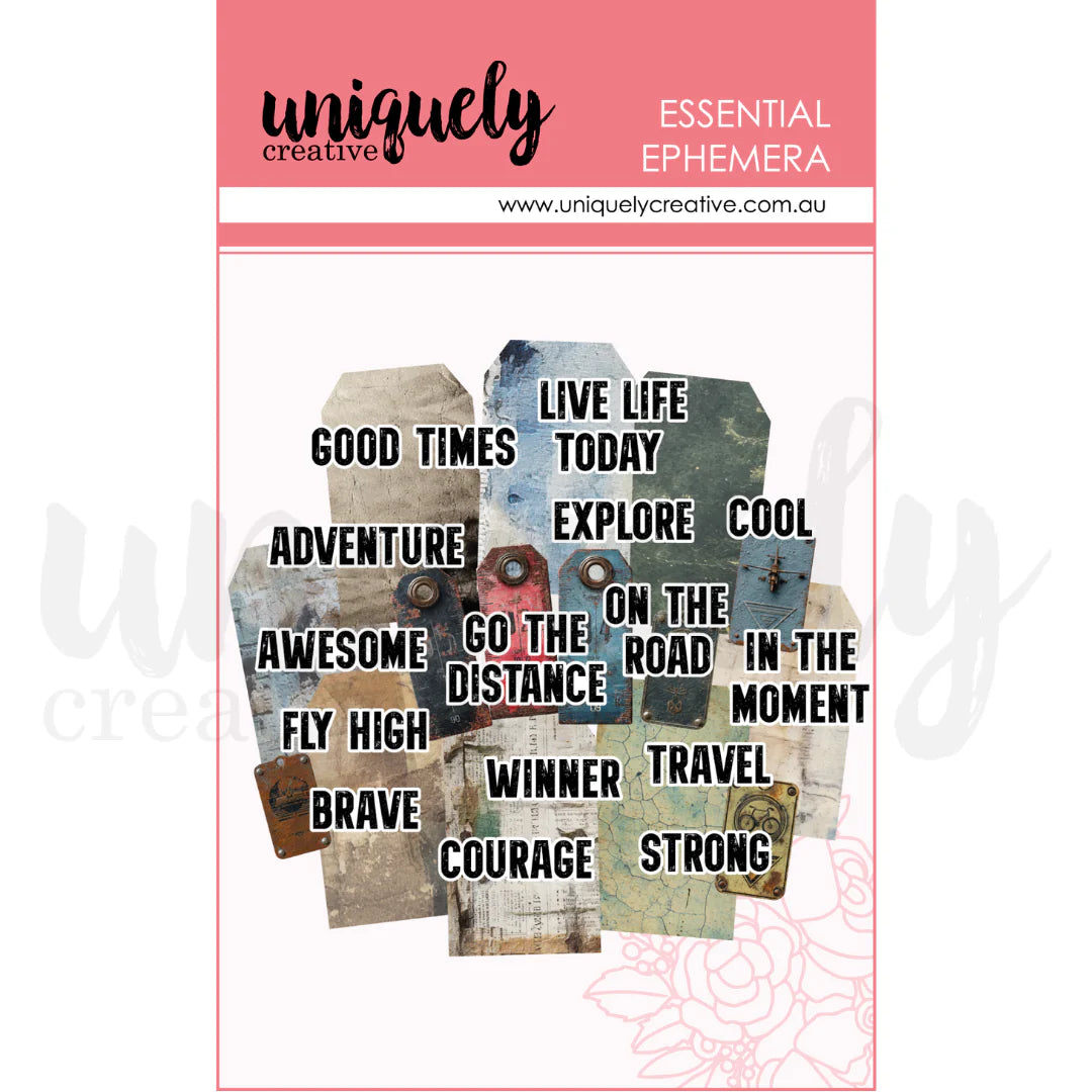 Uniquely Creative Ephemera Pack - Grunge Tags & Titles