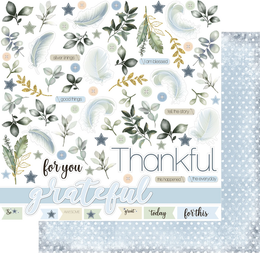 Uniquely Creative 12x12 Double Sided Paper - Boho Soul - Grateful