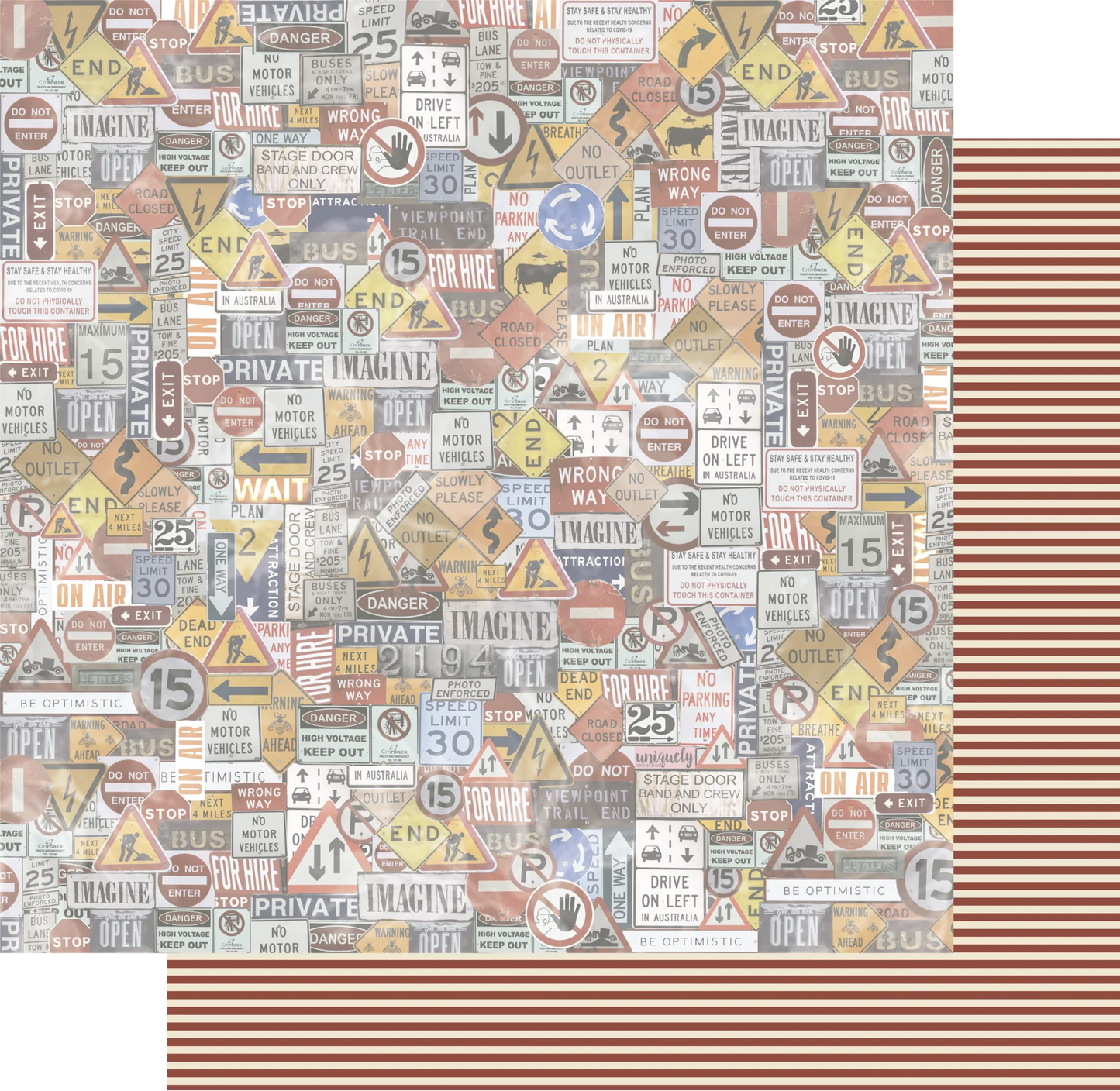 Uniquely Creative 12x12 Double Sided Paper - Industry Standard - Give Me a Sign