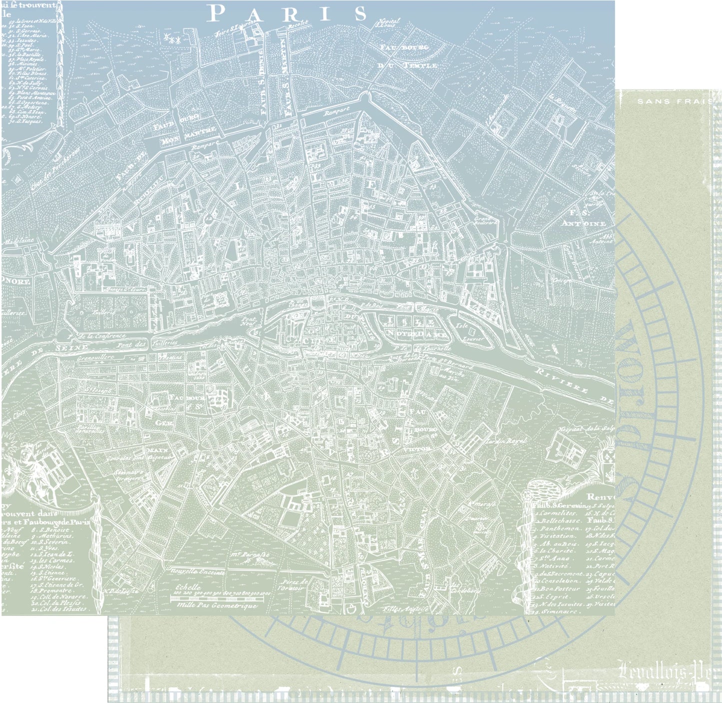 Uniquely Creative 12x12 Double Sided Paper - Scenic Route - Follow the Map