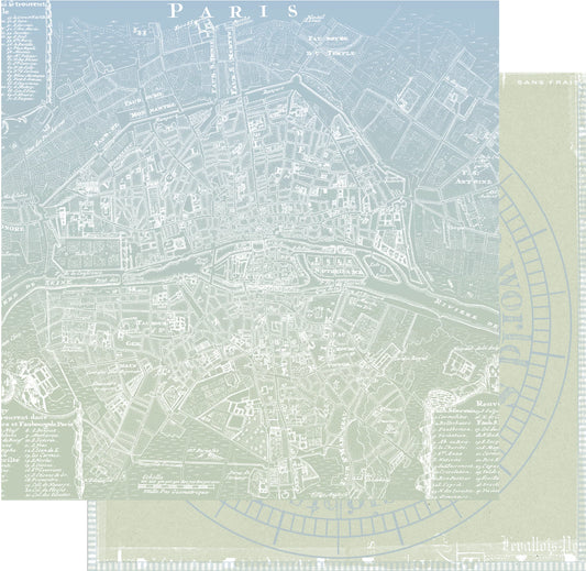 Uniquely Creative 12x12 Double Sided Paper - Scenic Route - Follow the Map