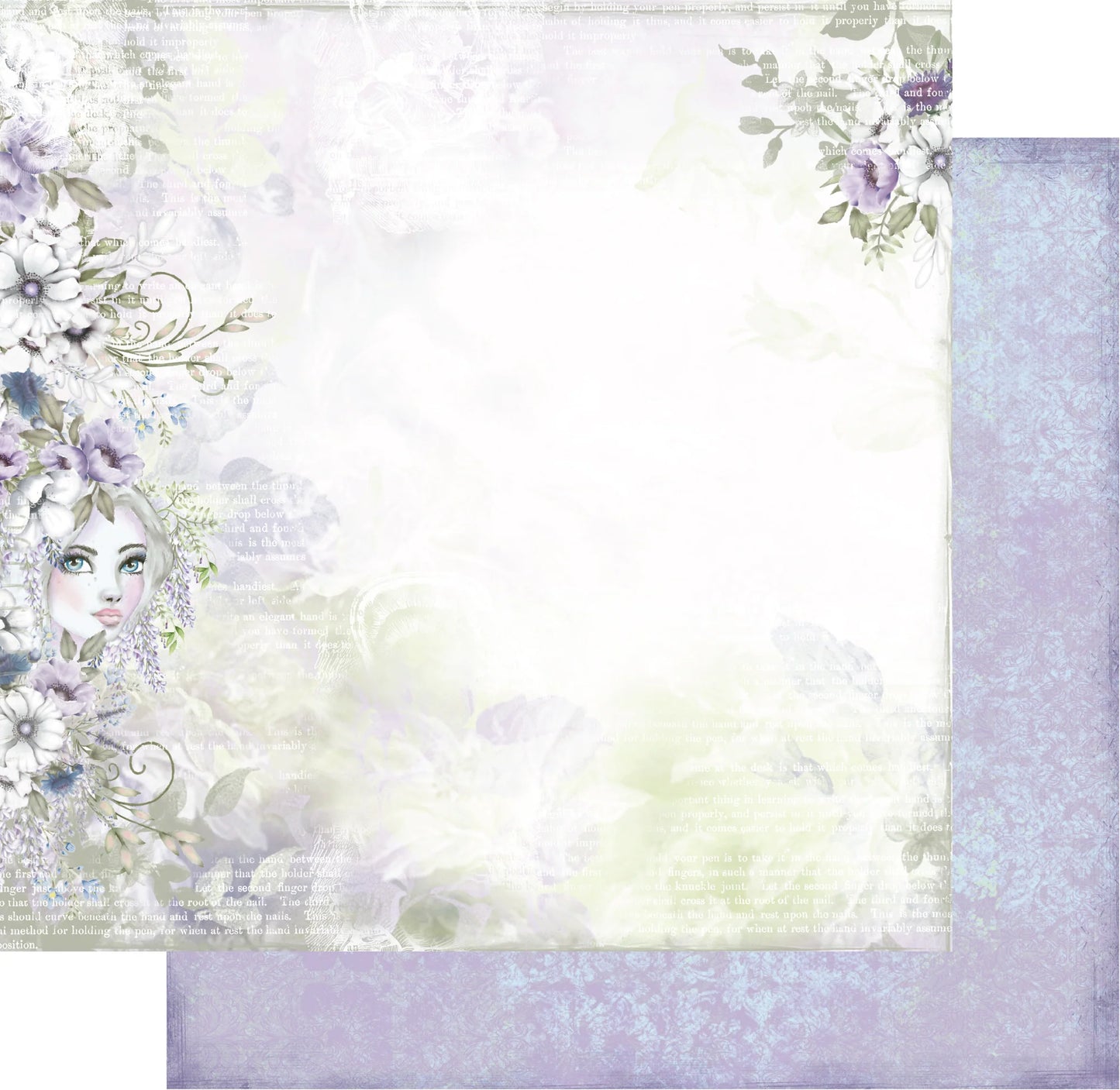 Uniquely Creative 12x12 Double Sided Paper - Wisteria Lane- Pretty