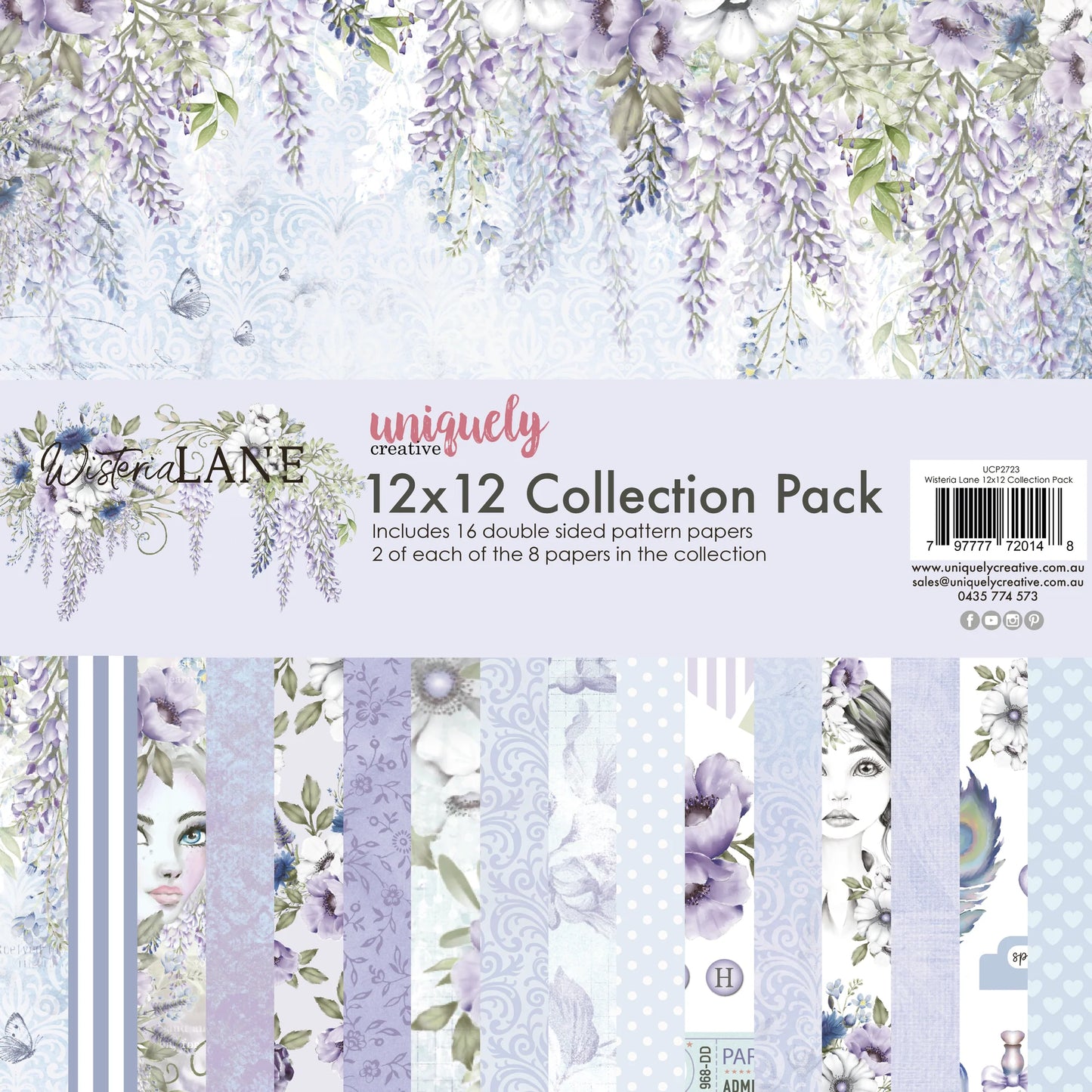 Uniquely Creative 12x12 Double Sided Paper Pack - Wisteria Lane