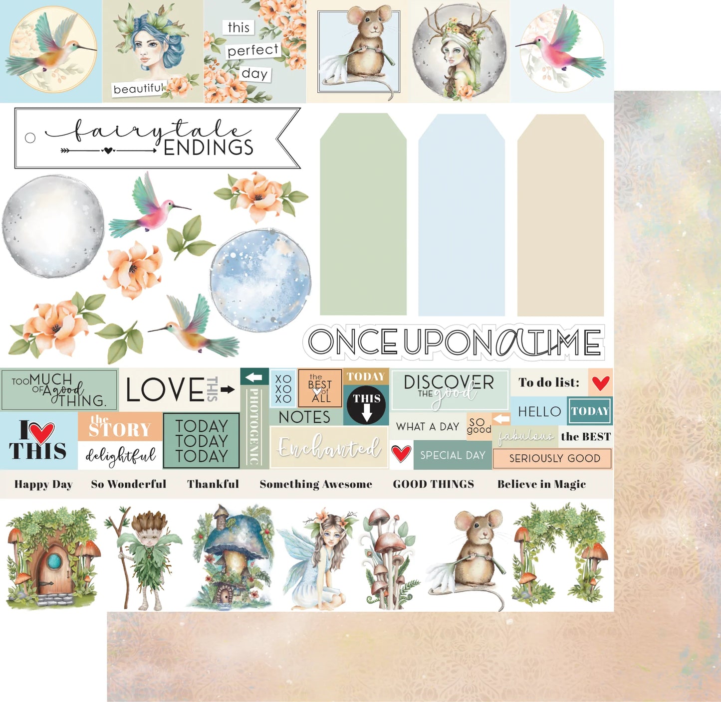 Uniquely Creative 12x12 Double Sided Paper- Enchanted Forest- Once Upon A Time