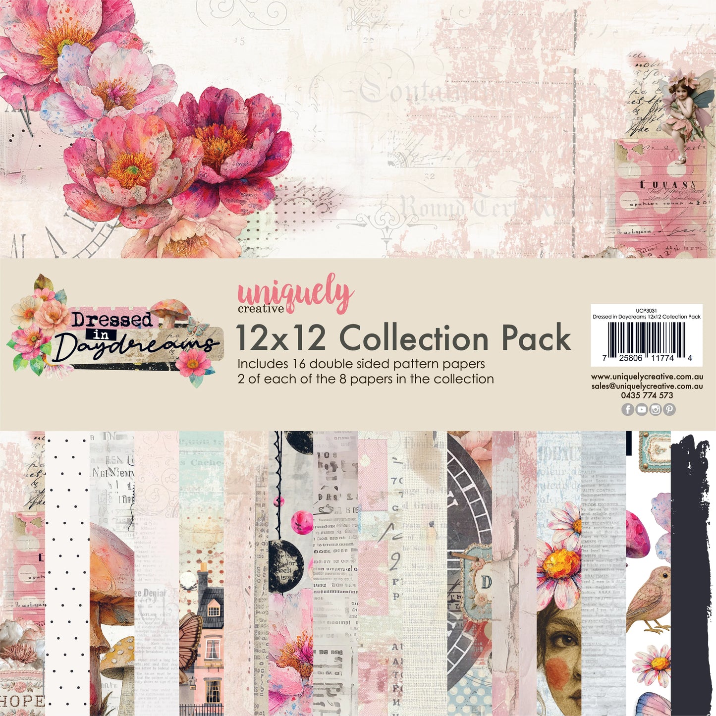 Uniquely Creative 12x12 Double Sided Paper Pack - Dressed In Daydreams