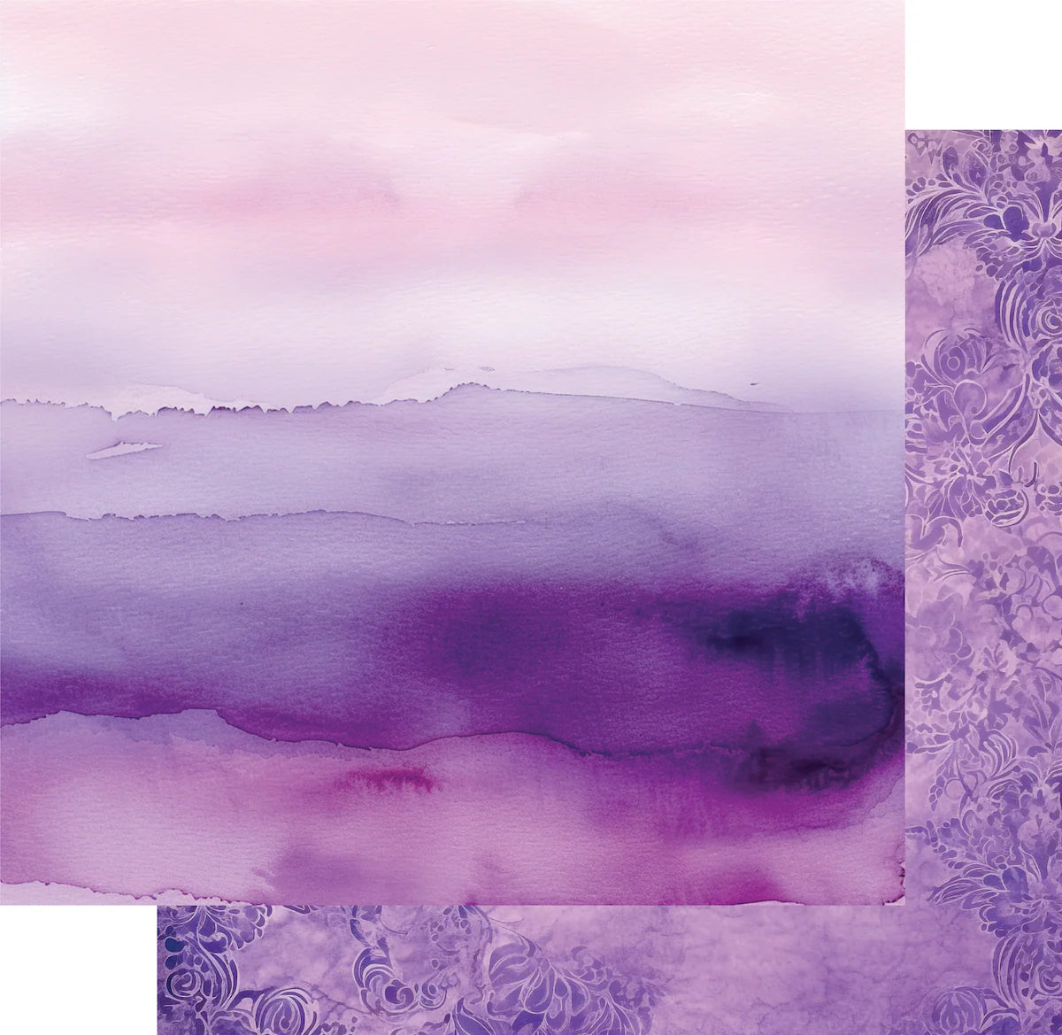 Uniquely Creative 12x12 Double Sided Paper- Ultraviolet Delight- Layers of Lilac