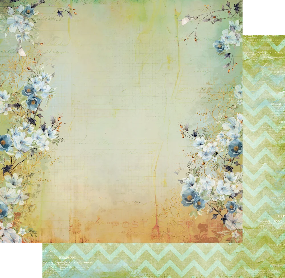 Uniquely Creative 12x12 Double Sided Paper - Delighted Curiosities- Pressed Botanicals