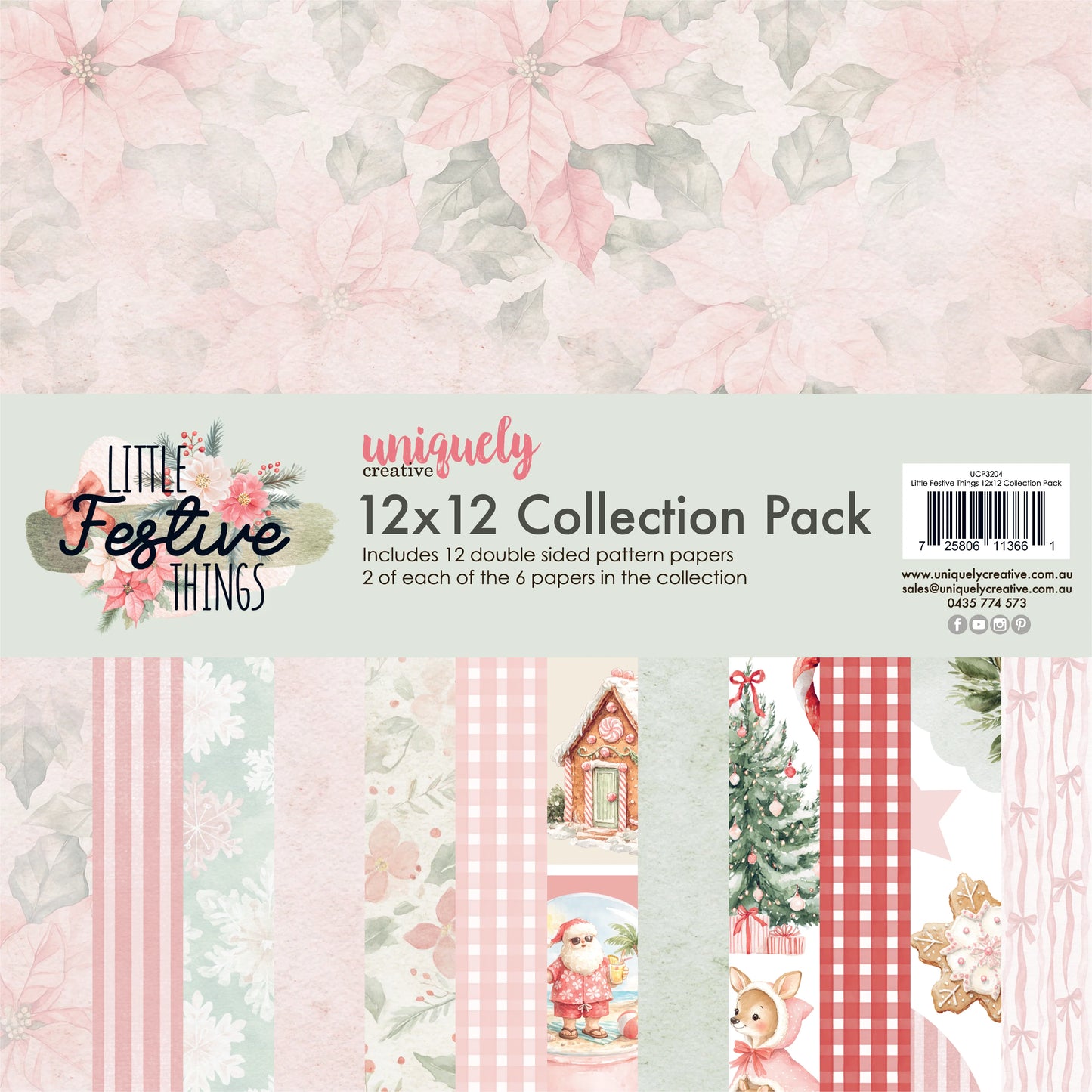 Uniquely Creative 12x12 Double Sided Paper Pack - Little Festive Things
