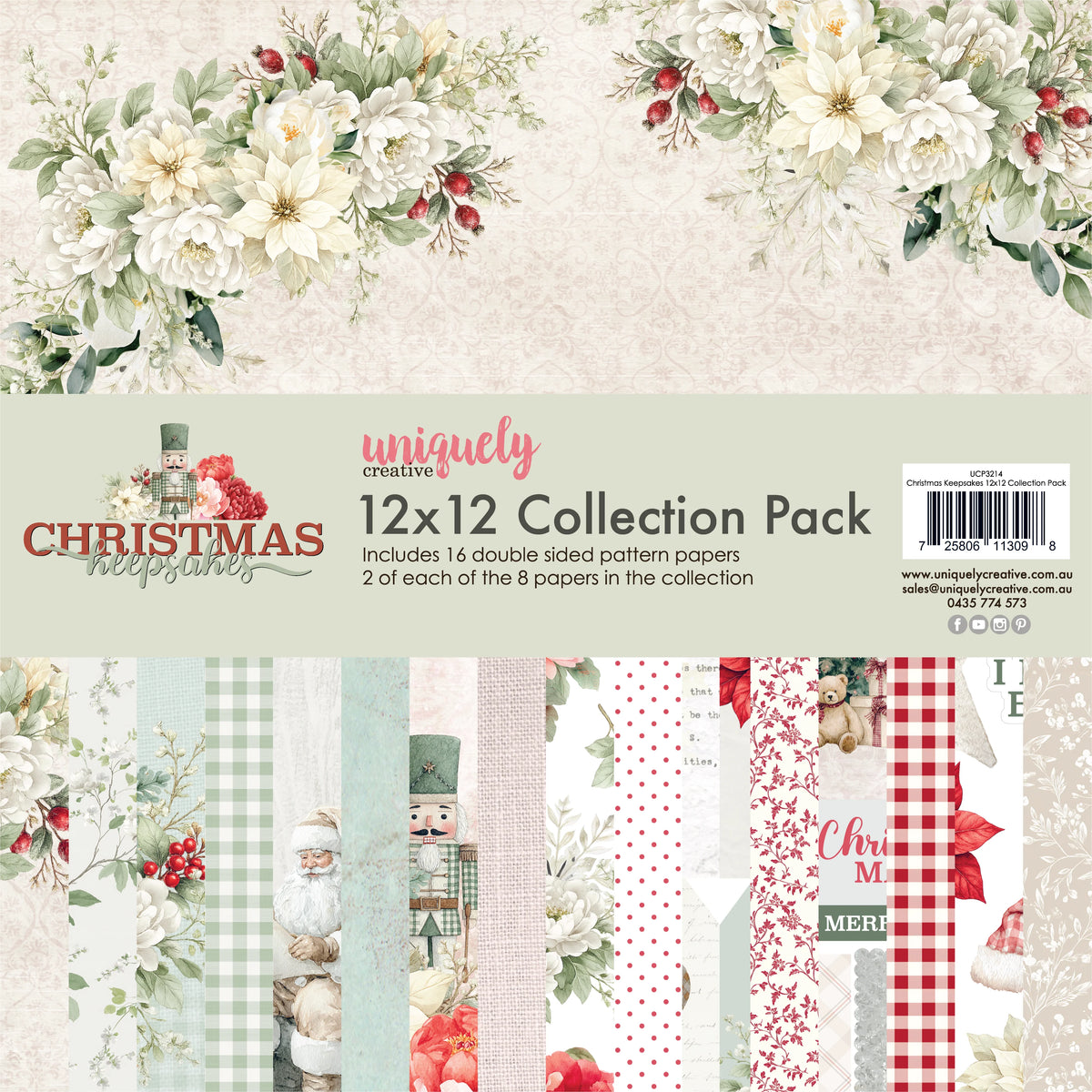 Uniquely Creative 12x12 Double Sided Paper Pack - Christmas Keepsakes
