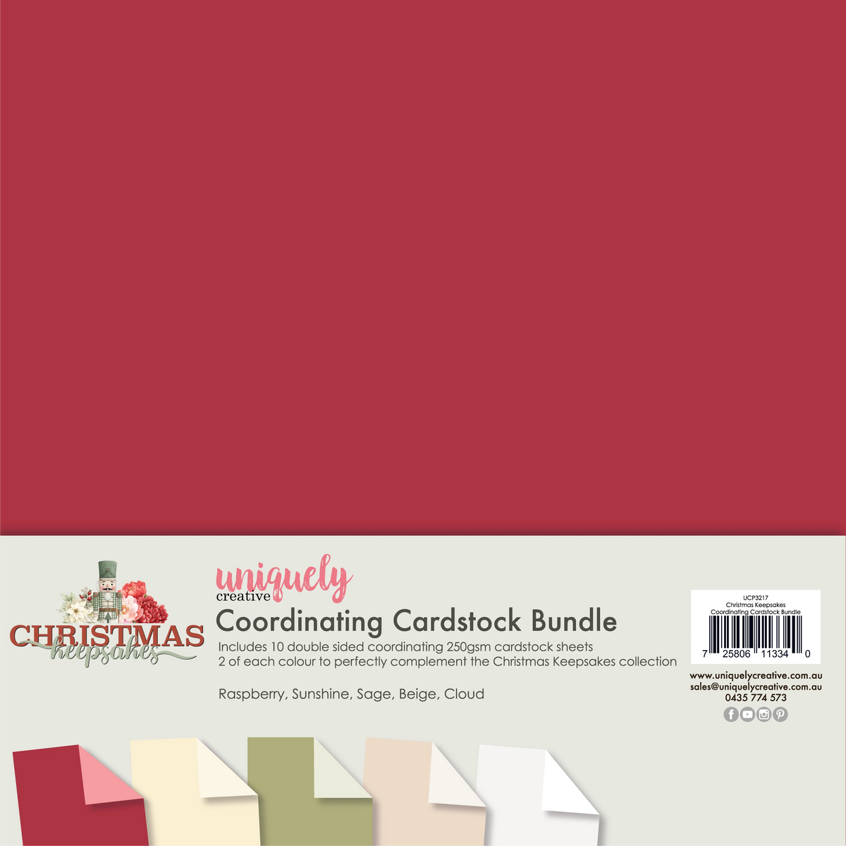 Uniquely Creative Coordinating Cardstock Bundle- Christmas Keepsakes