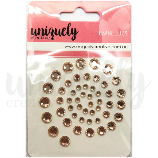 Uniquely Creative Embellies - Champagne Rhinestones.