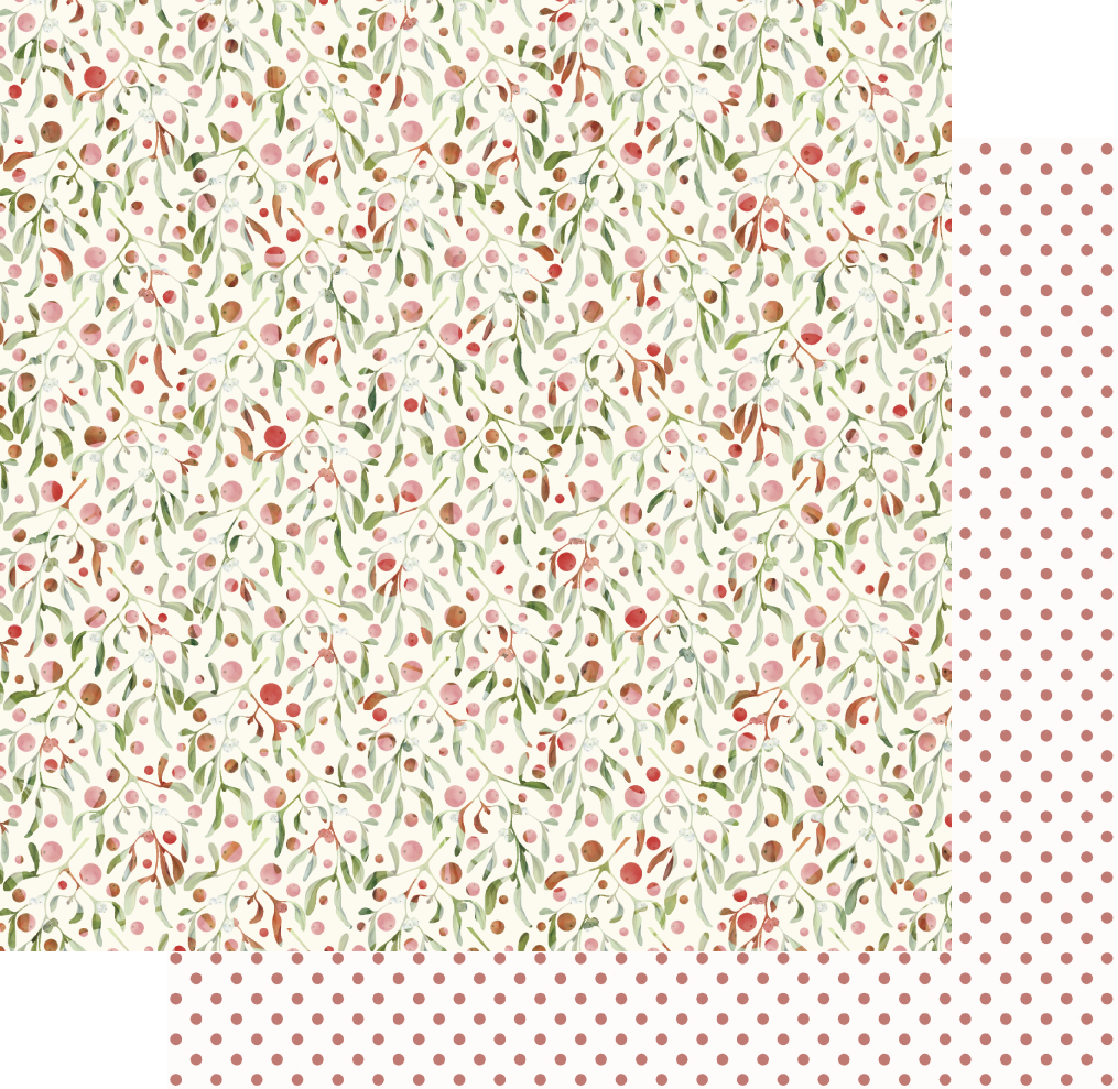 Uniquely Creative 12x12 Double Sided Paper- Mint & Mistletoe- Decorating