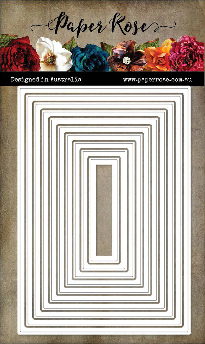 Paper Rose Studio Metal Dies- Nesting Rectangles Australian