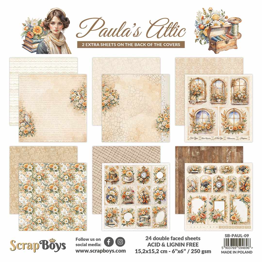 ScrapBoys 6x6 Double Sided Paper Pad - Paula's Attic