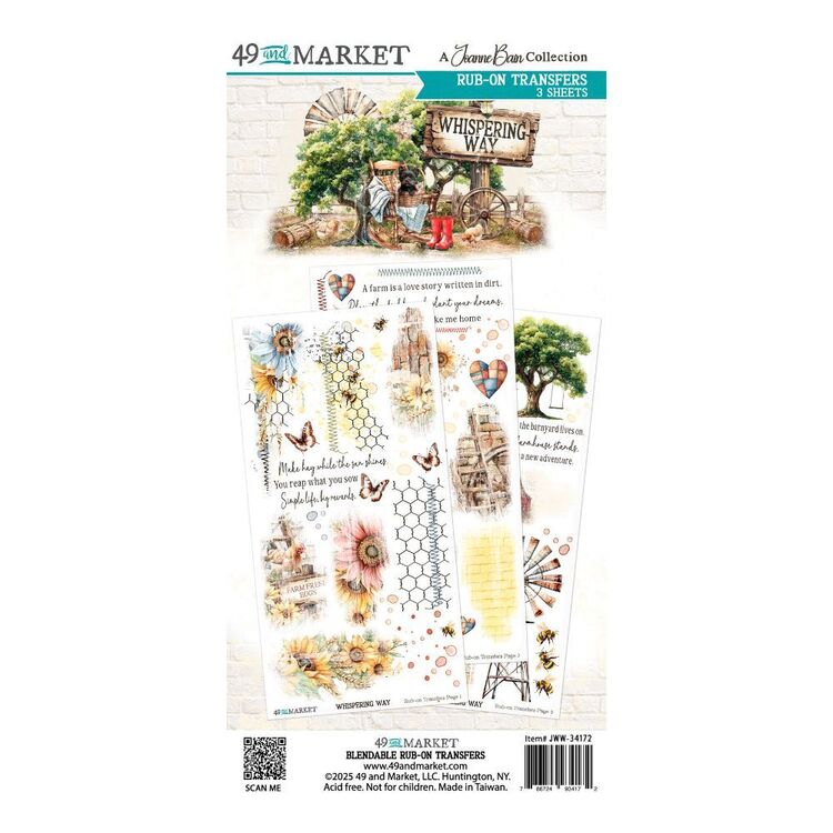 49 and Market Rub-On Transfers- Whispering Way
