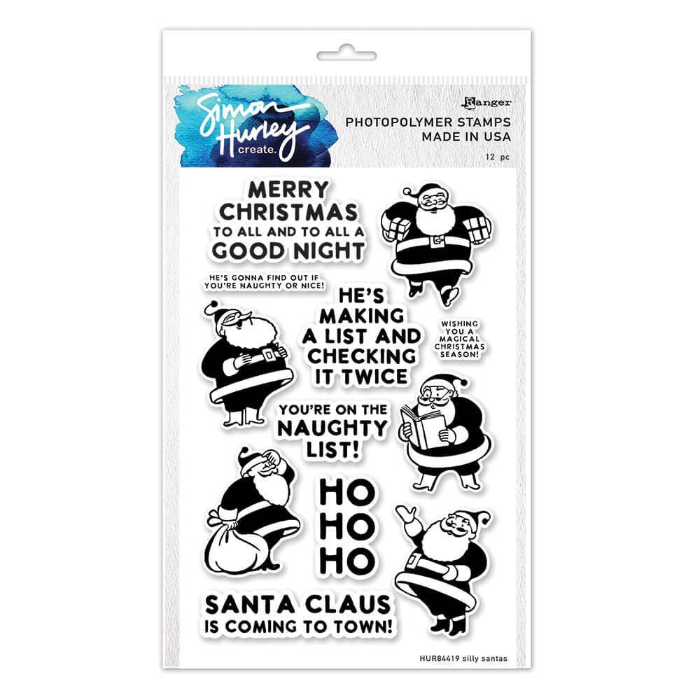 Simon Hurley Create Photopolymer Stamp- Silly Santas