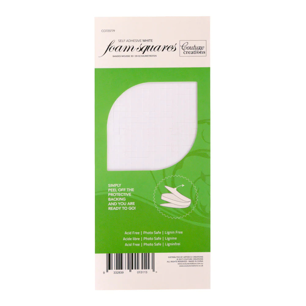 Couture Creations Self Adhesive White Foam Squares