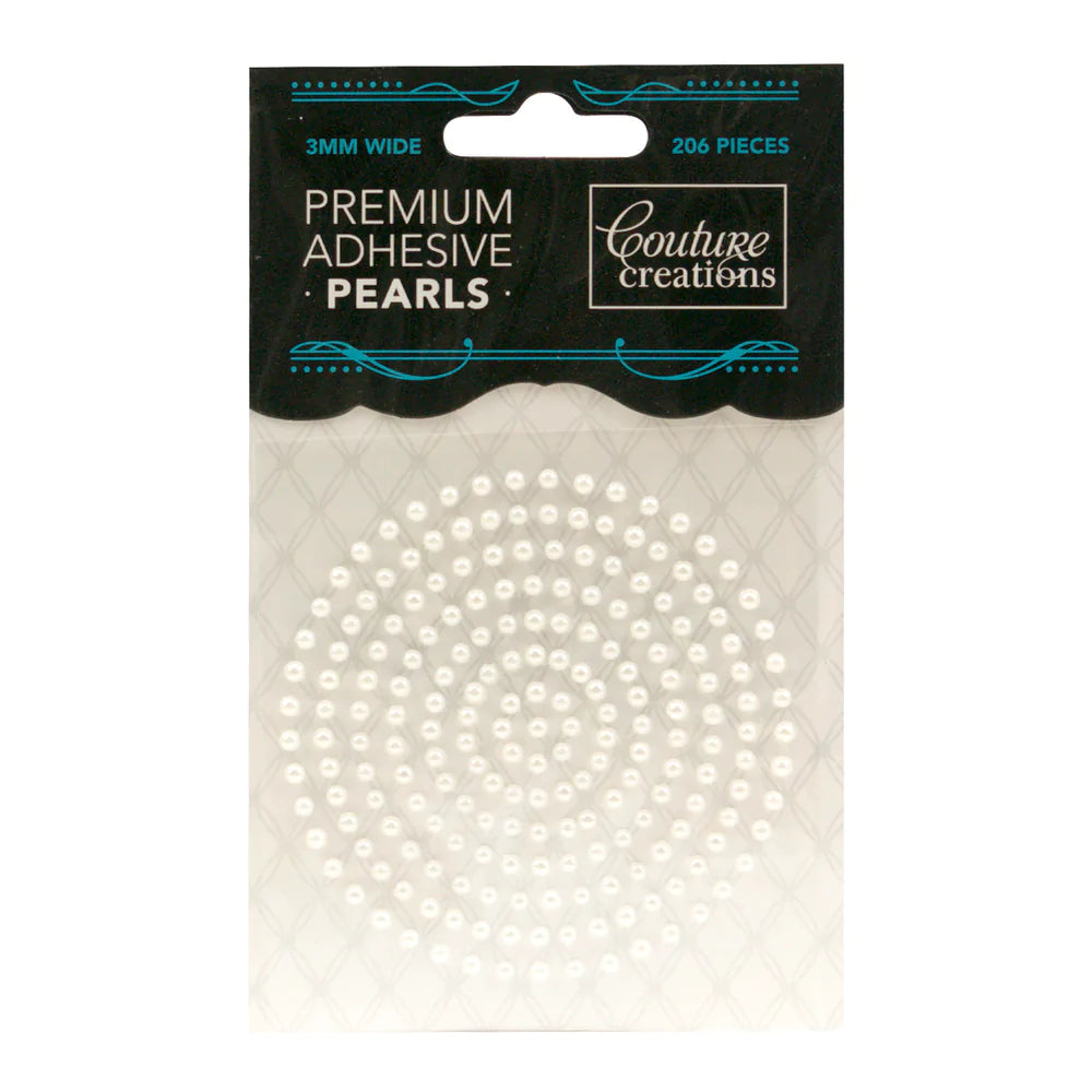 Couture Creations Premium Adhesive Pearls - Snow White