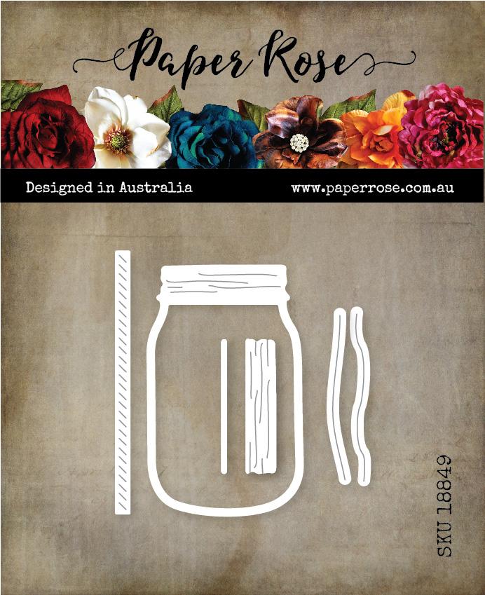 Paper Rose Metal Die - Mason Jar