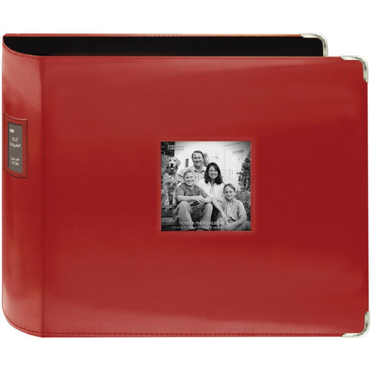 Pioneer 12x12 3 Ring Leatherette Album - Red