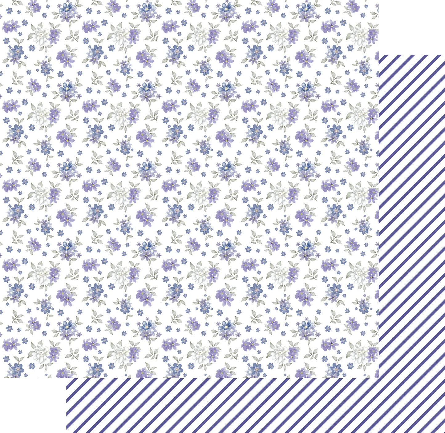 Uniquely Creative 12x12 Double Sided Paper- Indigo & Violet True Friendship