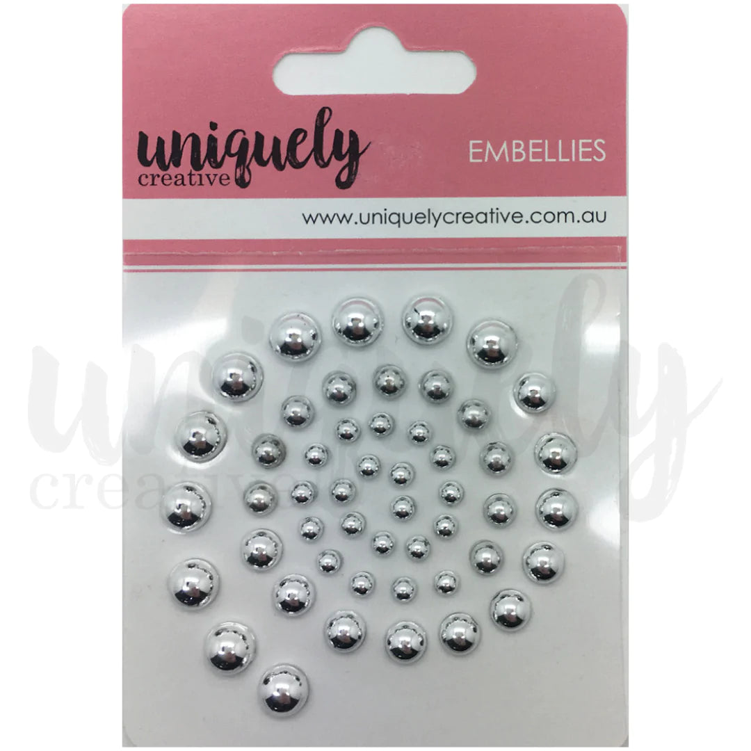 Uniquely Creative Embellies Silver Pearls