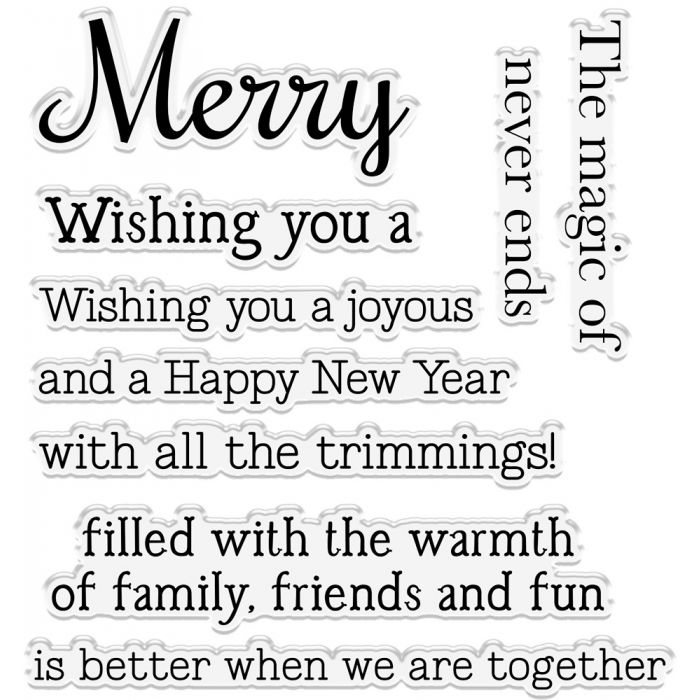Crafters Companion Frosty & Bright Stamp & Die Set - Merry Christmas Sentiments