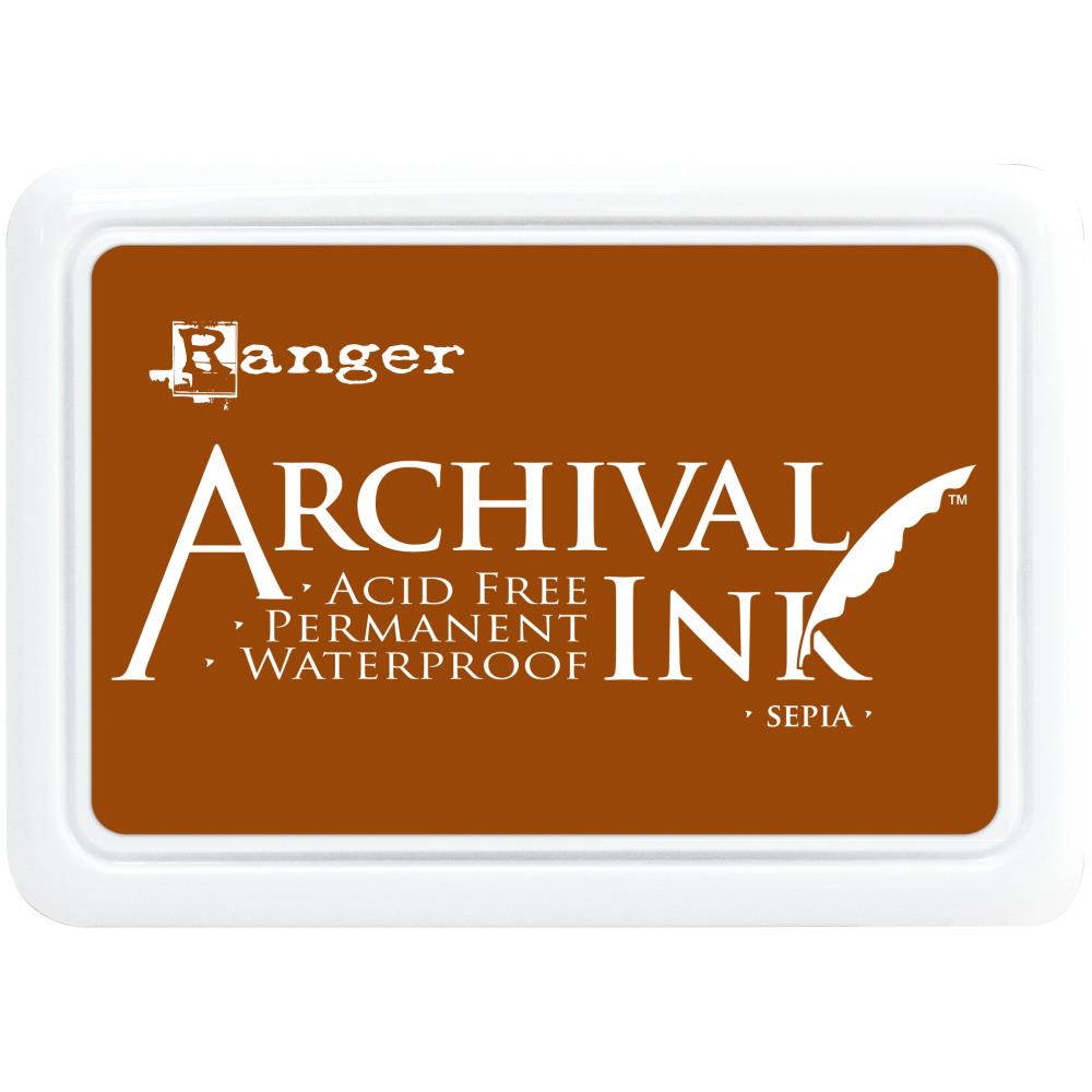 Ranger Archival Large Ink Pad- Sepia