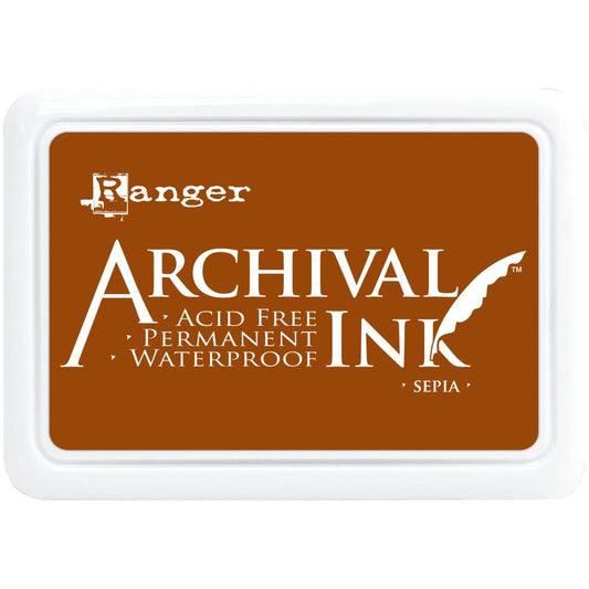 Ranger Archival Large Ink Pad- Sepia