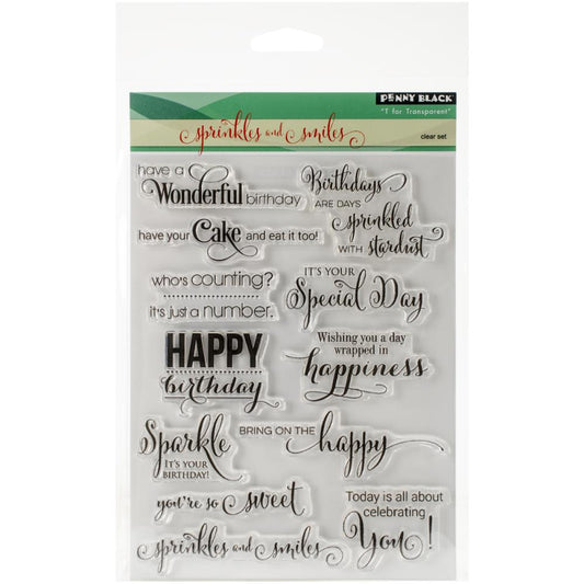 Penny Black Clear Stamp Set - Sprinkles and Smiles