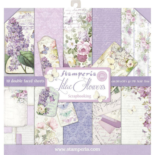 Stamperia 12x12 Double Sided Paper Pack - Lilac Flowers