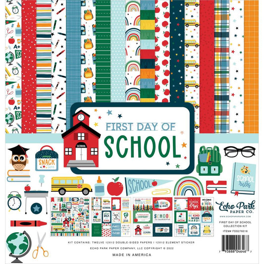 Echo Park 12x12 Double Sided Paper Pack - First Day of School