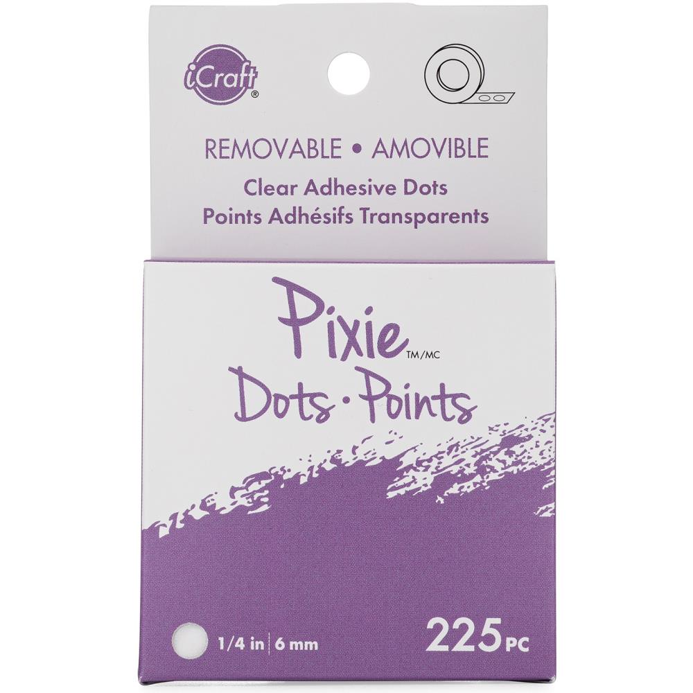 iCraft Pixie Dots Points - Removable Clear Adhesive Dots 6mm