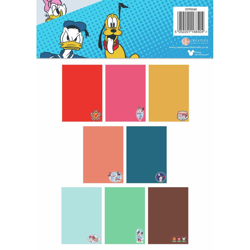 Creative World of Crafts Disney Coloured Card Pack - Mickey and Friends