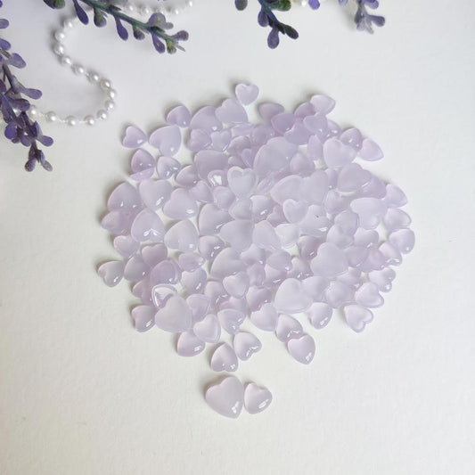 Dress My Crafts Water Droplet Embellishment- Lilac Hearts