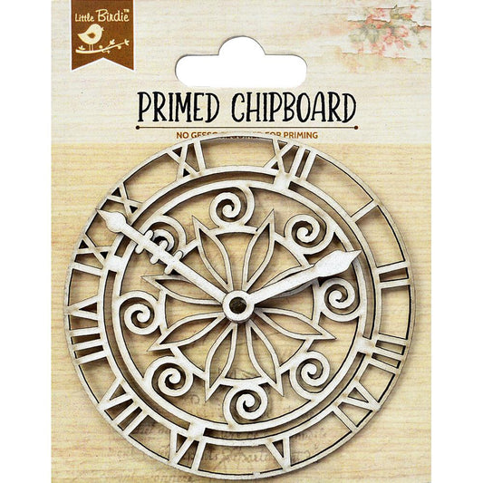 Little Birdie Primed Chipboard Piece - Timekeeper