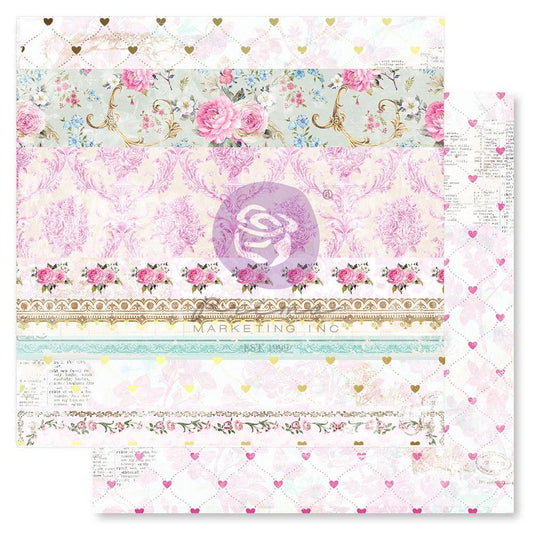 Prima Marketing 12x12 Double Sided Paper- Avec Amour- "Together Forever"